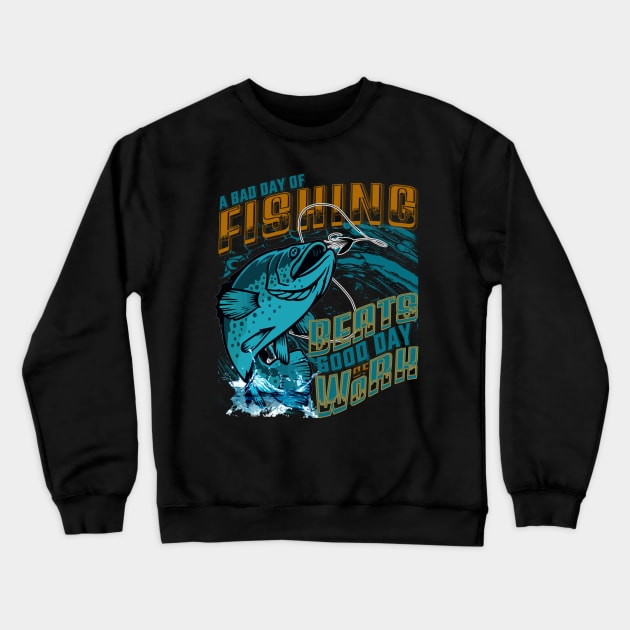 Available for Fishing Crewneck Sweatshirt by banayan